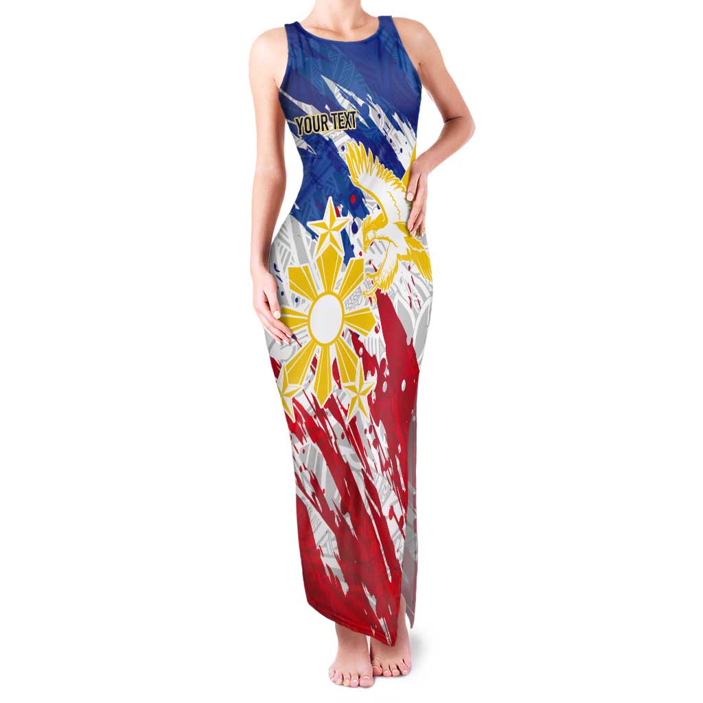Personalized Filipino Sun and Stars Tank Maxi Dress Grunge Vibes
