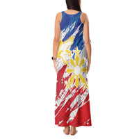 Personalized Filipino Sun and Stars Tank Maxi Dress Grunge Vibes