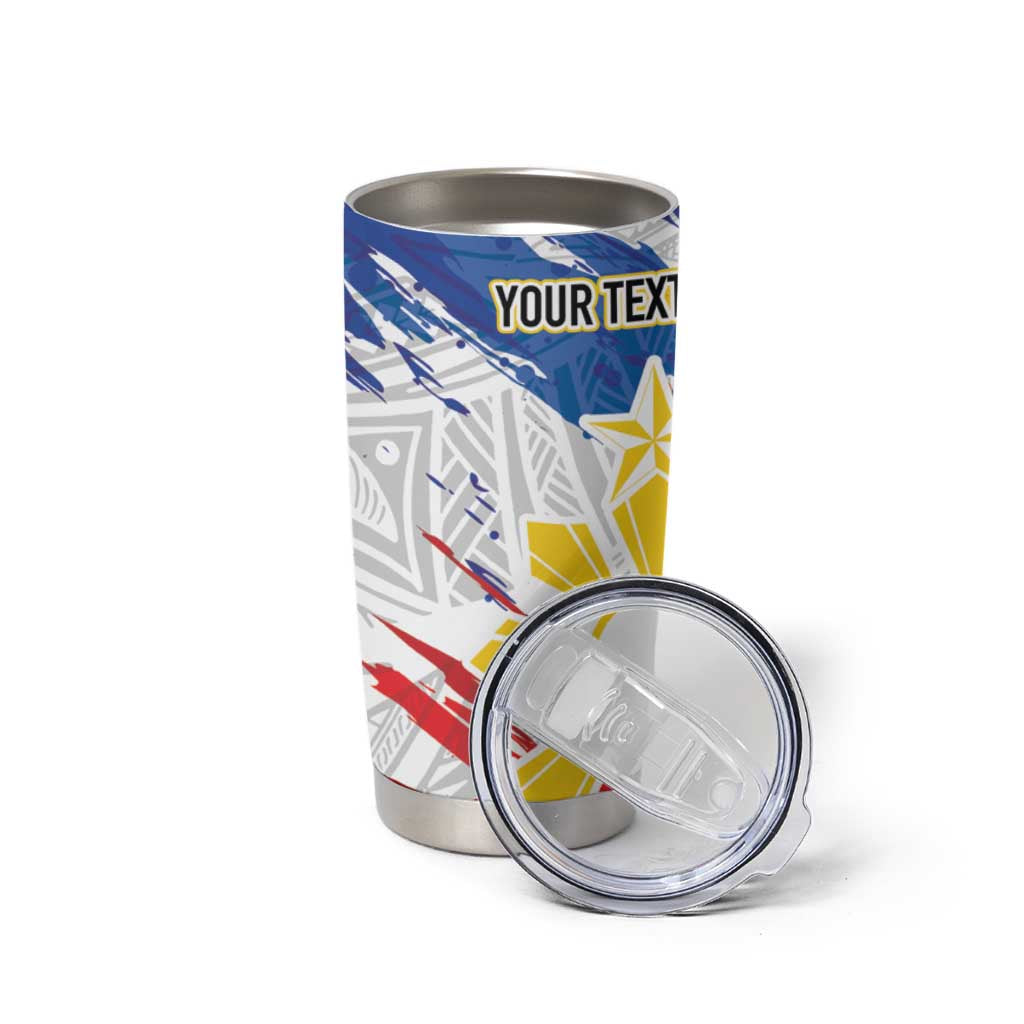 Personalized Filipino Sun and Stars Tumbler Cup Grunge Vibes
