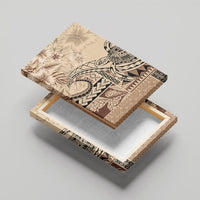 Vaiaso o le Gagana Samoa Canvas Wall Art Siapo Motif Beige