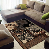 Vaiaso o le Gagana Samoa Area Rug Siapo Motif Black