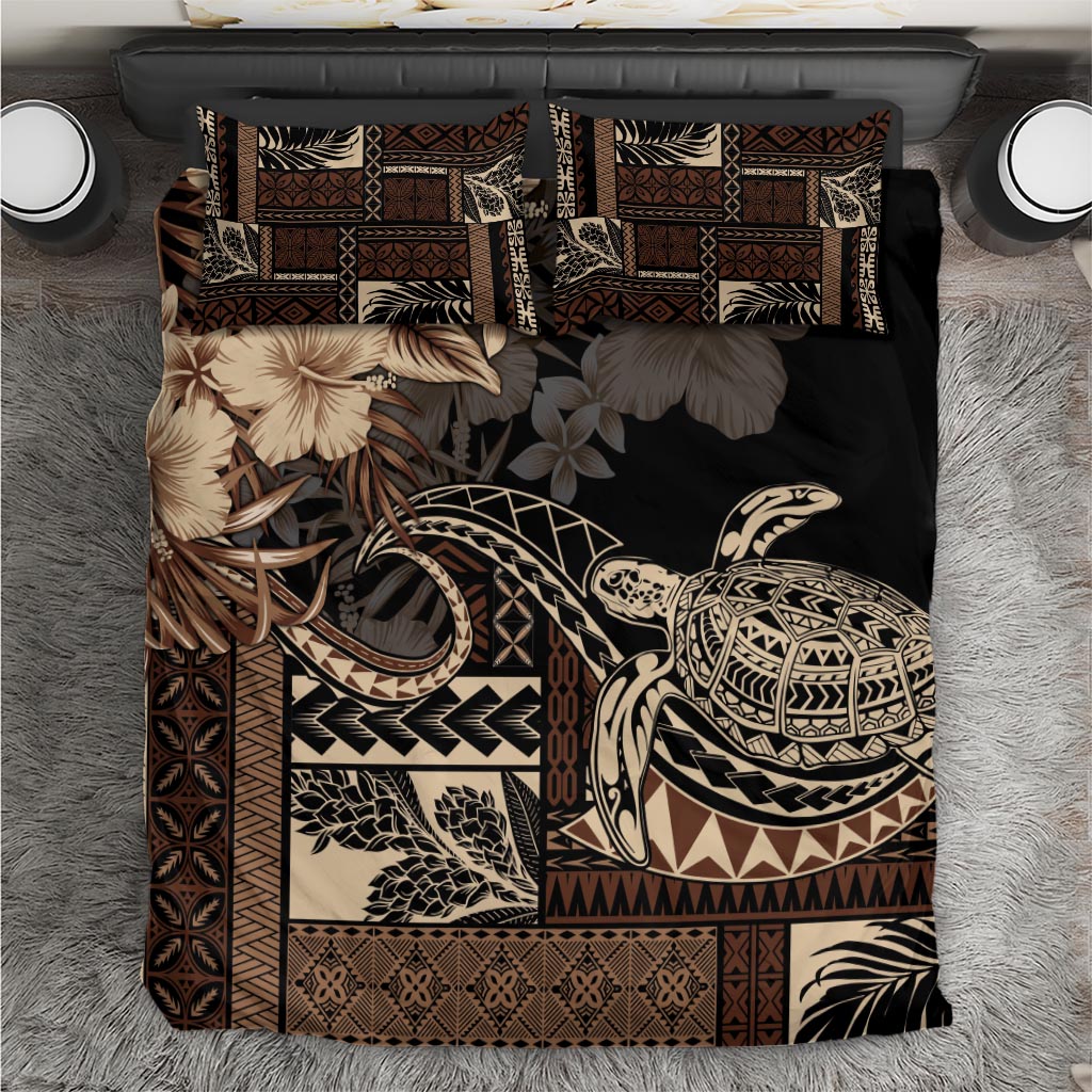 Vaiaso o le Gagana Samoa Bedding Set Siapo Motif Black