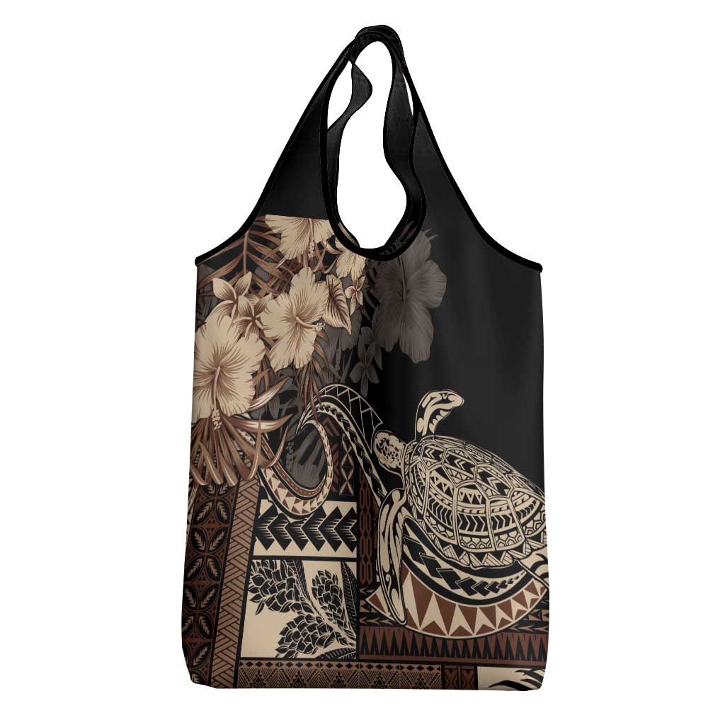 Vaiaso o le Gagana Samoa Grocery Bag Siapo Motif Black