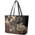 Vaiaso o le Gagana Samoa Leather Tote Bag Siapo Motif Black