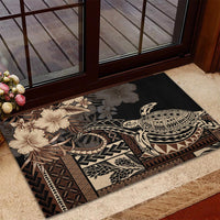 Vaiaso o le Gagana Samoa Rubber Doormat Siapo Motif Black