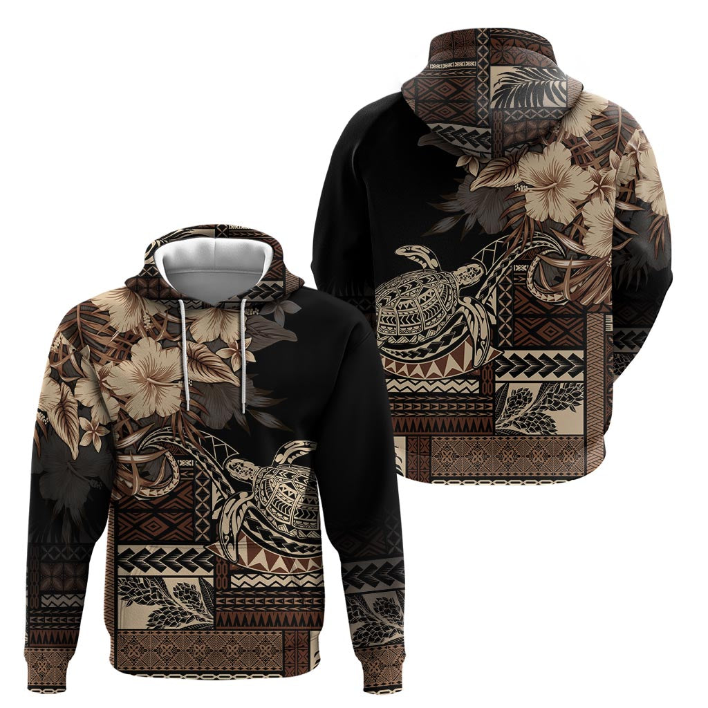 Vaiaso o le Gagana Samoa Zip Hoodie Siapo Motif Black LT7 - Polynesian Pride