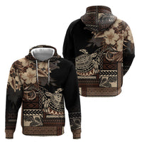 Vaiaso o le Gagana Samoa Zip Hoodie Siapo Motif Black LT7 - Polynesian Pride