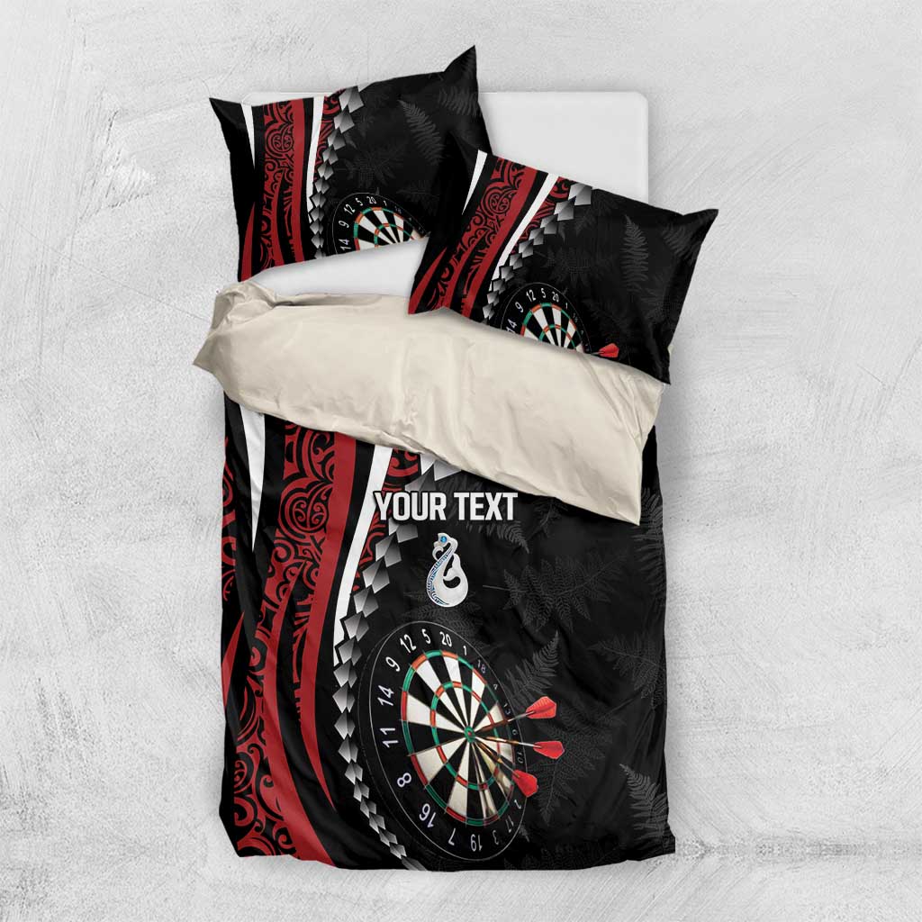 Personalized New Zealand Darts Bedding Set Kowhaiwhai Whero Koiri - Manaia