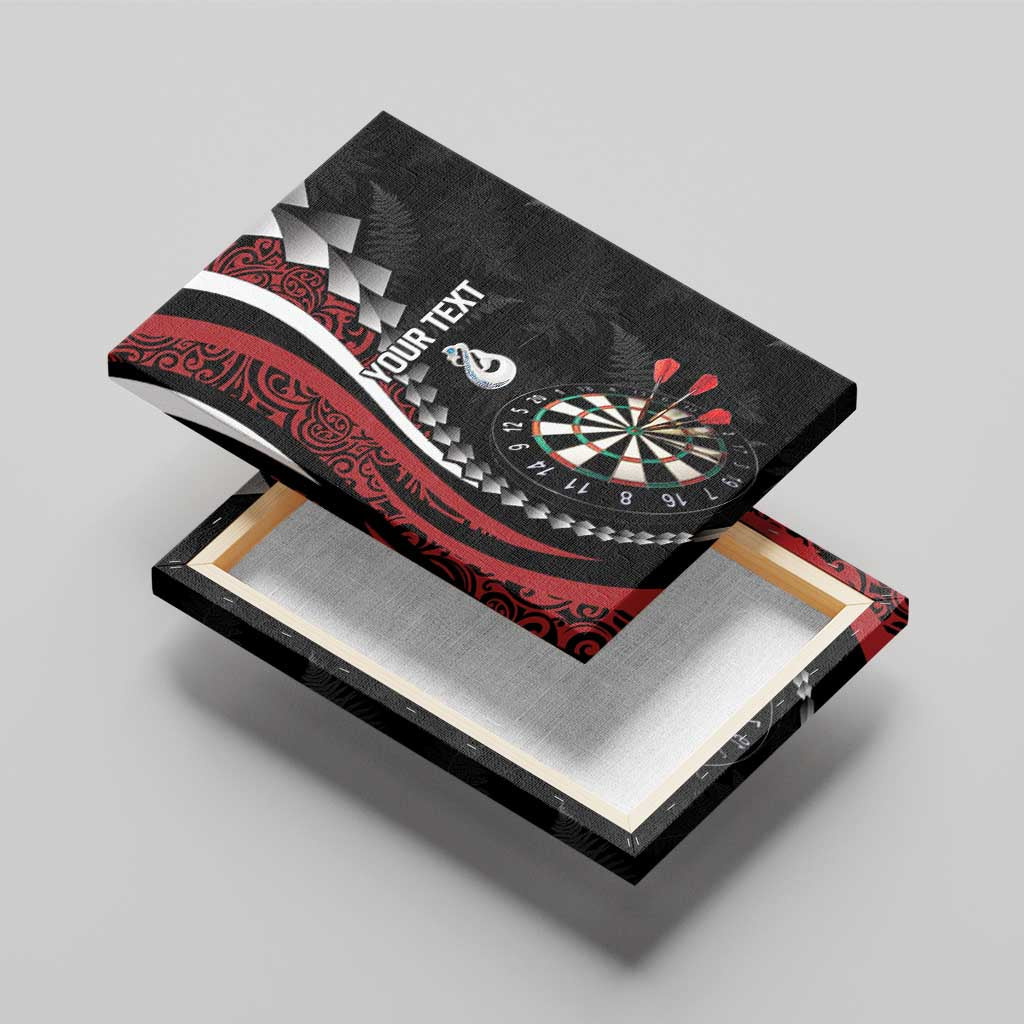 Personalized New Zealand Darts Canvas Wall Art Kowhaiwhai Whero Koiri - Manaia