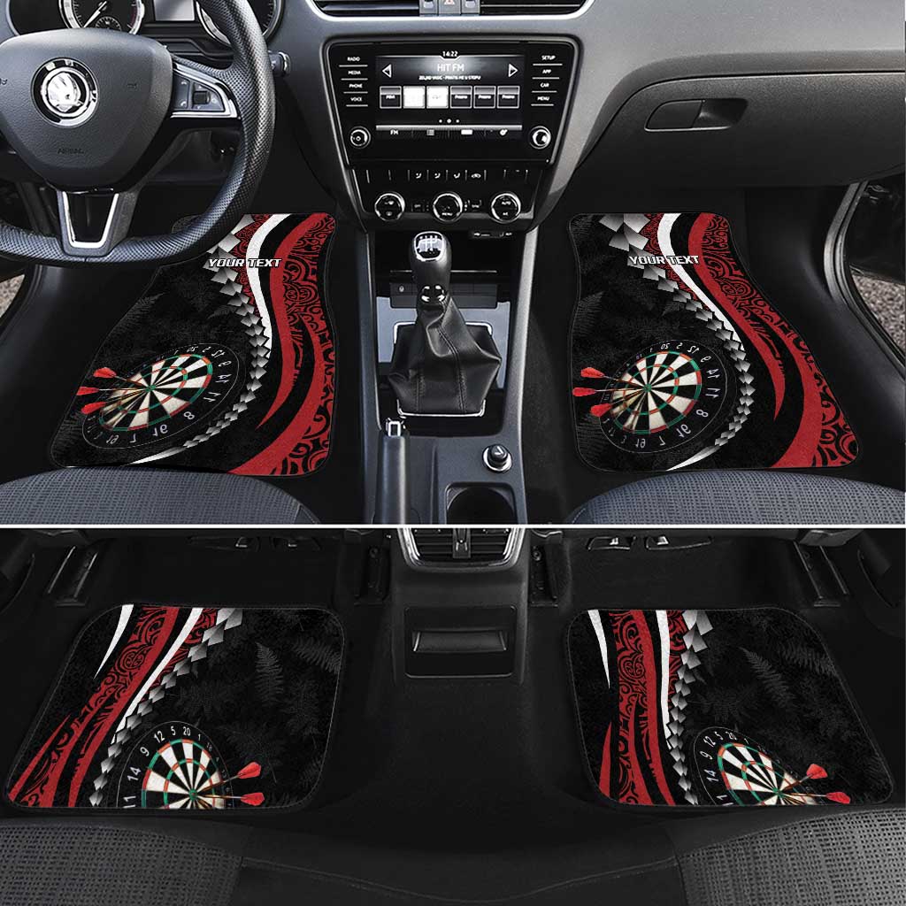 Personalized New Zealand Darts Car Mats Kowhaiwhai Whero Koiri - Manaia
