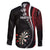 Personalized New Zealand Darts Family Matching Long Sleeve Bodycon Dress and Hawaiian Shirt Kowhaiwhai Whero Koiri - Manaia
