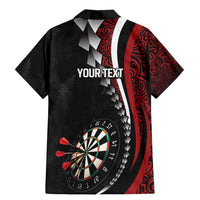 Personalized New Zealand Darts Family Matching Mermaid Dress and Hawaiian Shirt Kowhaiwhai Whero Koiri - Manaia
