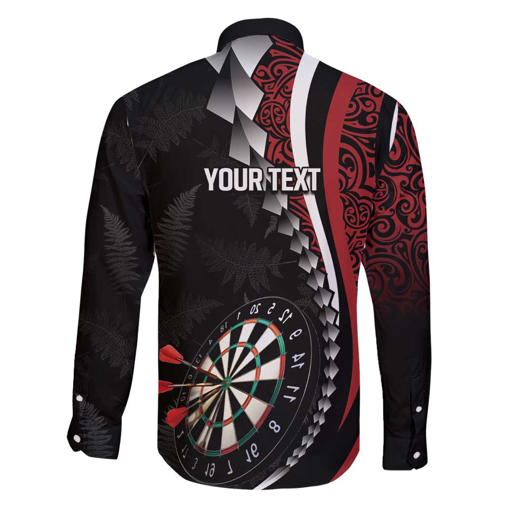 Personalized New Zealand Darts Family Matching Puletasi and Hawaiian Shirt Kowhaiwhai Whero Koiri - Manaia