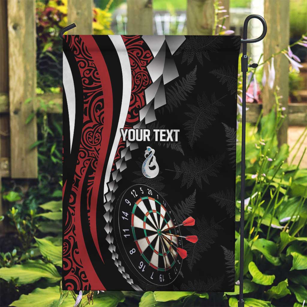 Personalized New Zealand Darts Garden Flag Kowhaiwhai Whero Koiri - Manaia