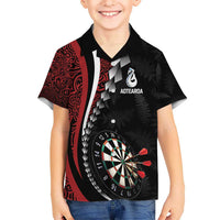 Personalized New Zealand Darts Hawaiian Shirt Kowhaiwhai Whero Koiri - Manaia