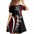 Personalized New Zealand Darts Kid Short Sleeve Dress Kowhaiwhai Whero Koiri - Manaia