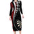 Personalized New Zealand Darts Long Sleeve Bodycon Dress Kowhaiwhai Whero Koiri - Manaia