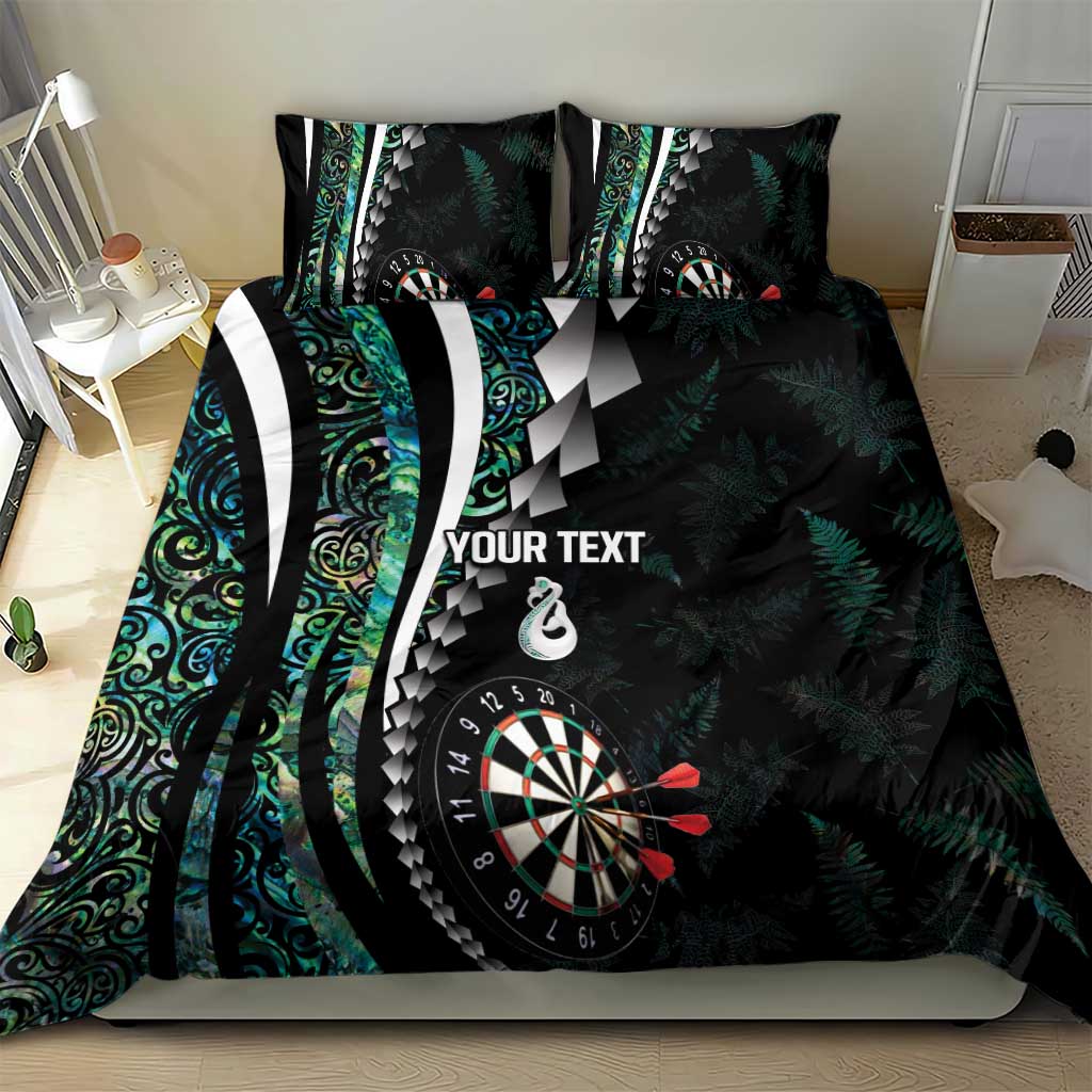 Personalized New Zealand Darts Bedding Set Paua Shell Koiri - Manaia