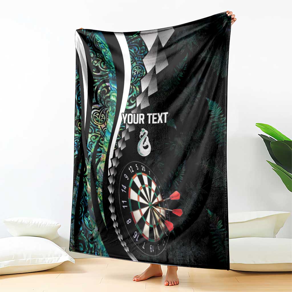 Personalized New Zealand Darts Blanket Paua Shell Koiri - Manaia