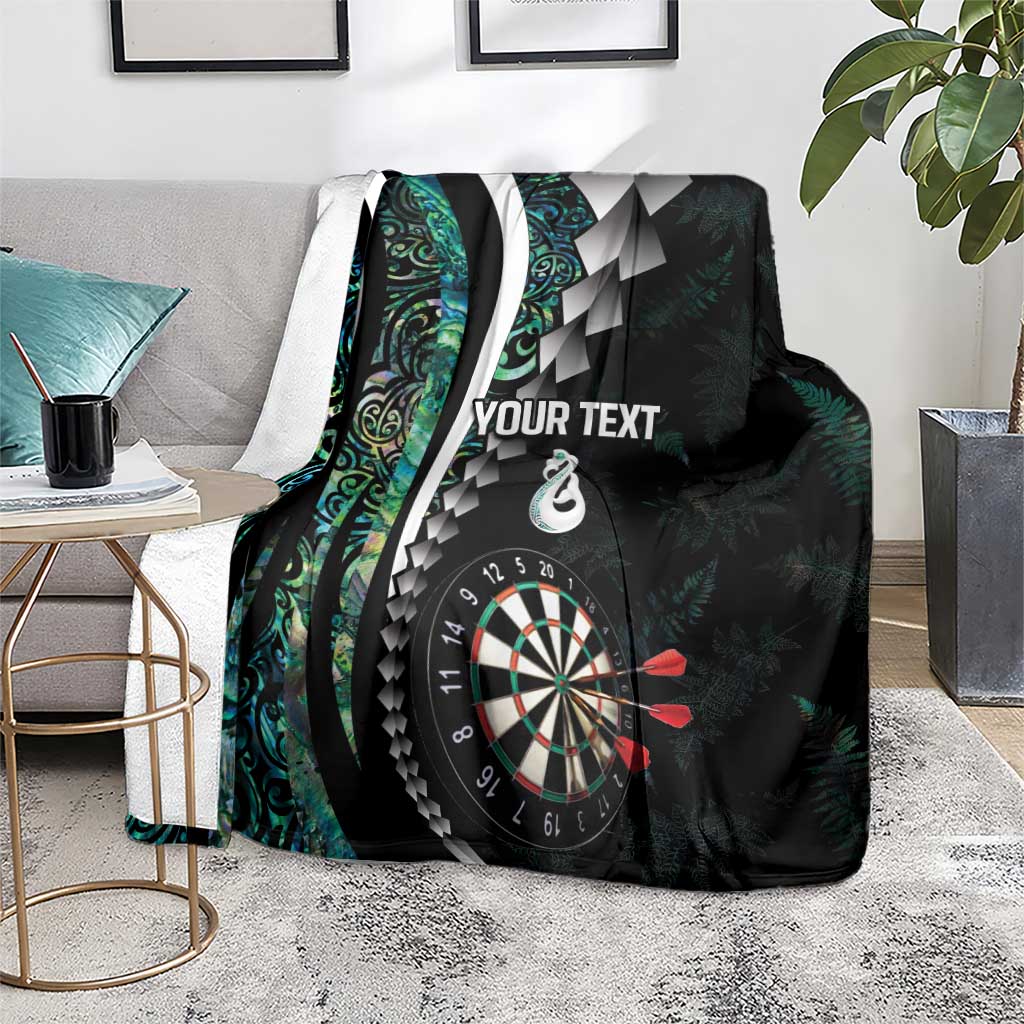 Personalized New Zealand Darts Blanket Paua Shell Koiri - Manaia