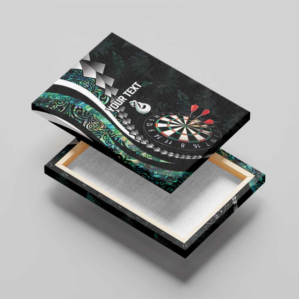 Personalized New Zealand Darts Canvas Wall Art Paua Shell Koiri - Manaia