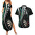 Personalized New Zealand Darts Couples Matching Summer Maxi Dress and Hawaiian Shirt Paua Shell Koiri - Manaia