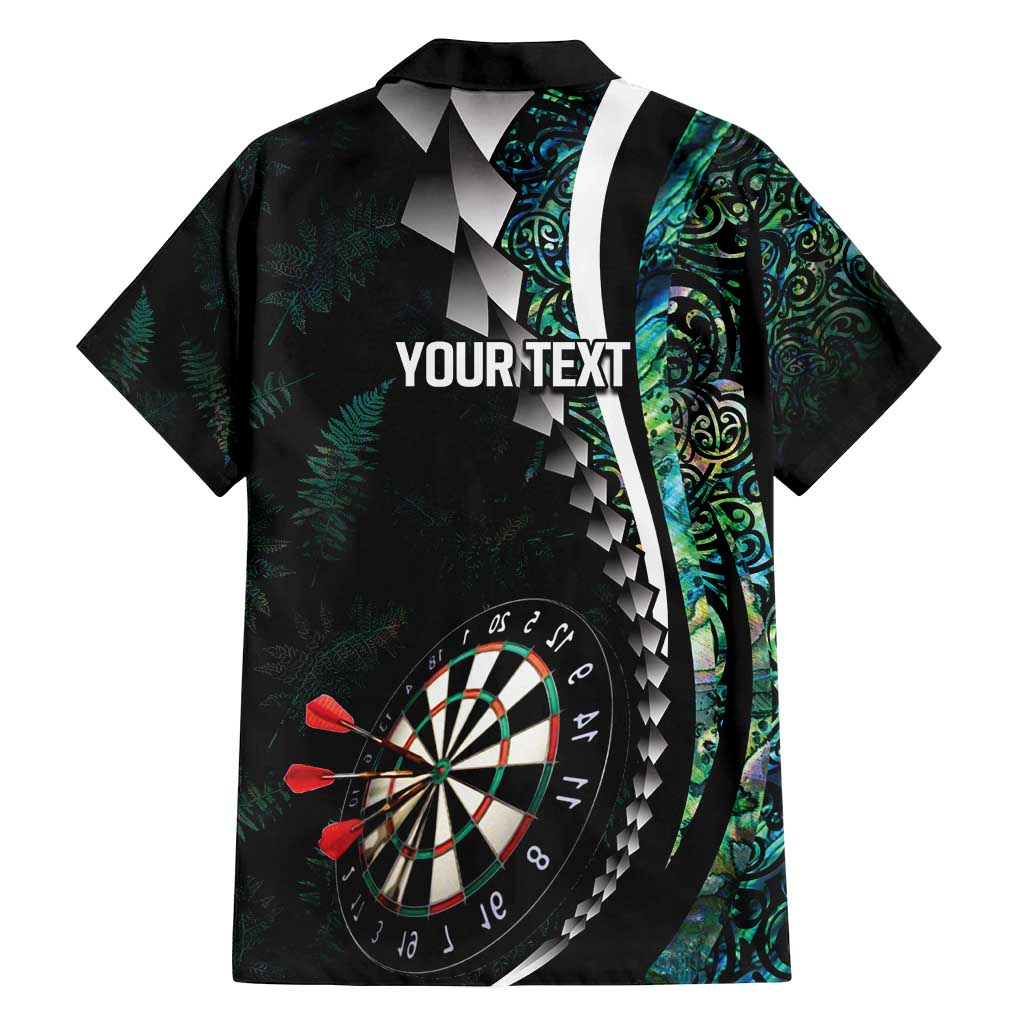 Personalized New Zealand Darts Family Matching Long Sleeve Bodycon Dress and Hawaiian Shirt Paua Shell Koiri - Manaia