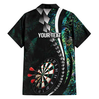 Personalized New Zealand Darts Hawaiian Shirt Paua Shell Koiri - Manaia