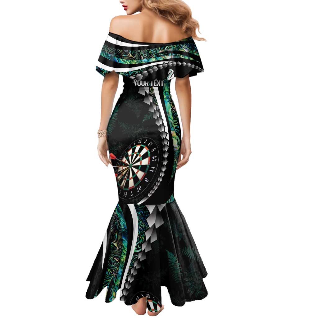 Personalized New Zealand Darts Mermaid Dress Paua Shell Koiri - Manaia