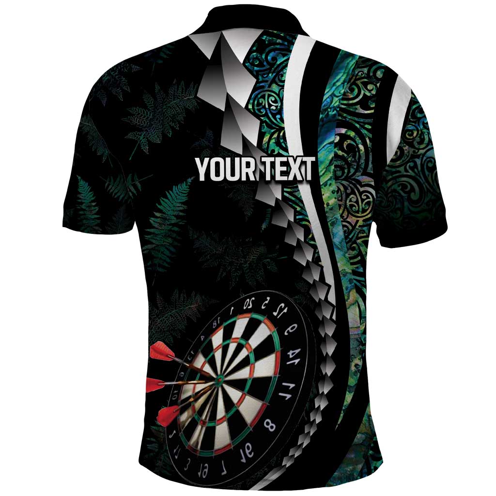 Personalized New Zealand Darts Polo Shirt Paua Shell Koiri - Manaia