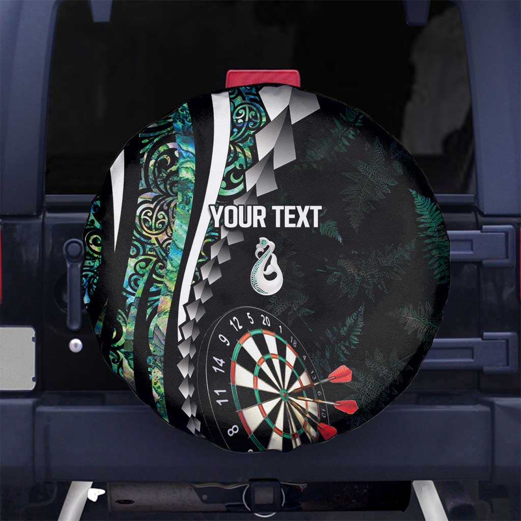 Personalized New Zealand Darts Spare Tire Cover Paua Shell Koiri - Manaia