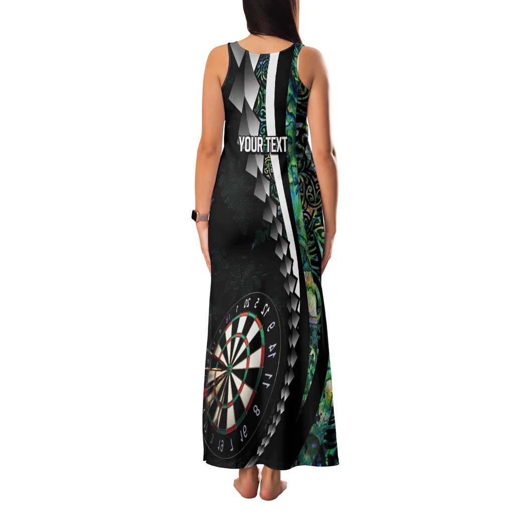 Personalized New Zealand Darts Tank Maxi Dress Paua Shell Koiri - Manaia