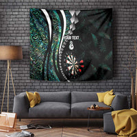 Personalized New Zealand Darts Tapestry Paua Shell Koiri - Manaia