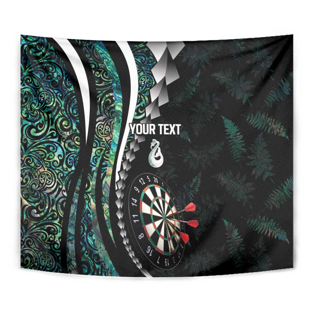 Personalized New Zealand Darts Tapestry Paua Shell Koiri - Manaia