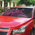 Aotearoa Maori Auto Sun Shade Pink Fern Ribbons on Black - Polynesian Pride