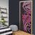 Aotearoa Maori Door Cover Pink Fern Ribbons on Black - Polynesian Pride