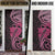 Aotearoa Maori Door Cover Pink Fern Ribbons on Black - Polynesian Pride
