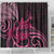 Aotearoa Maori Shower Curtain Pink Fern Ribbons on Black - Polynesian Pride