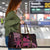 Aotearoa Maori Travel Bag Pink Fern Ribbons on Black - Polynesian Pride