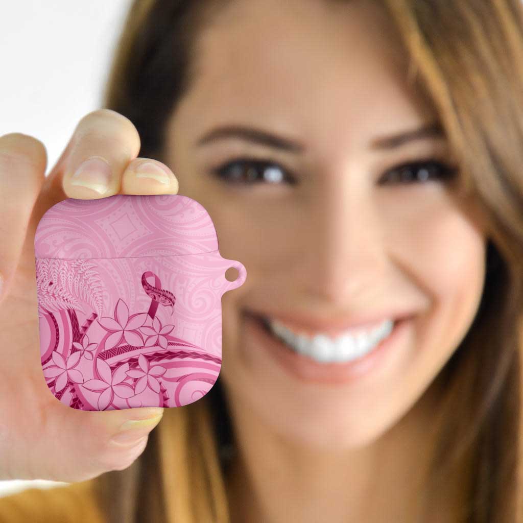 Aotearoa Maori AirPods Case Pink Fern Ribbons - Polynesian Pride