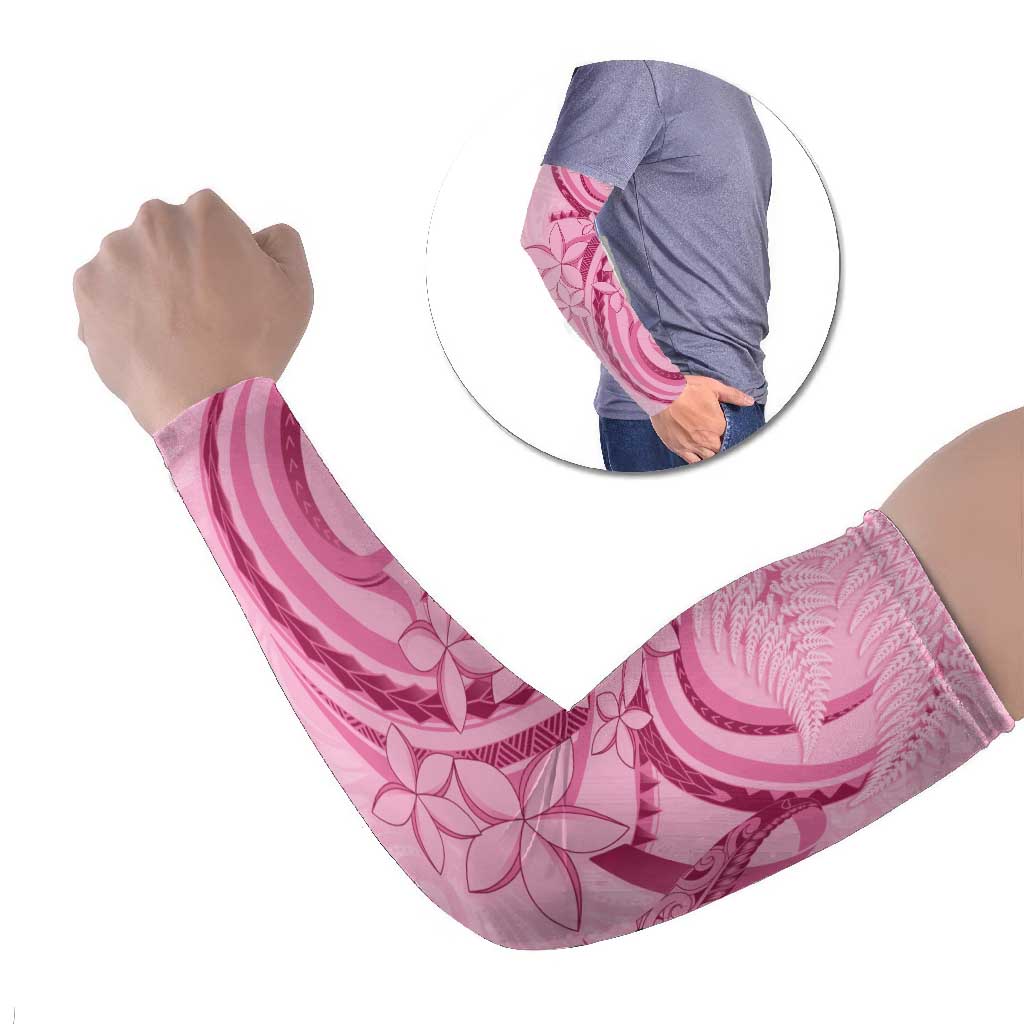 Aotearoa Maori Arm Sleeves Pink Fern Ribbons - Polynesian Pride