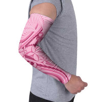 Aotearoa Maori Arm Sleeves Pink Fern Ribbons - Polynesian Pride