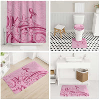 Aotearoa Maori Bathroom Set Pink Fern Ribbons - Polynesian Pride