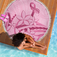 Aotearoa Maori Beach Blanket Pink Fern Ribbons - Polynesian Pride