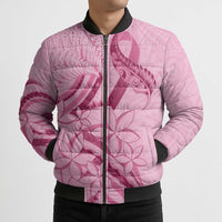 Aotearoa Maori Bomber Puffer Jacket Pink Fern Ribbons - Polynesian Pride
