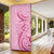 Aotearoa Maori Door Cover Pink Fern Ribbons - Polynesian Pride