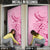 Aotearoa Maori Door Cover Pink Fern Ribbons - Polynesian Pride