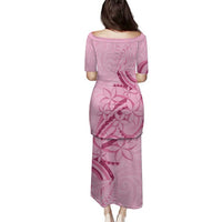 Aotearoa Maori Family Matching Puletasi and Hawaiian Shirt Pink Fern Ribbons - Polynesian Pride