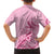 Aotearoa Maori Family Matching Short Sleeve Bodycon Dress and Hawaiian Shirt Pink Fern Ribbons - Polynesian Pride