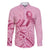 Aotearoa Maori Family Matching Short Sleeve Bodycon Dress and Hawaiian Shirt Pink Fern Ribbons - Polynesian Pride